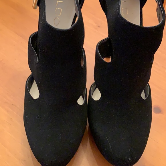 ALDO BLACK SUEDE STILETTO HEELS - Picture 9 of 11